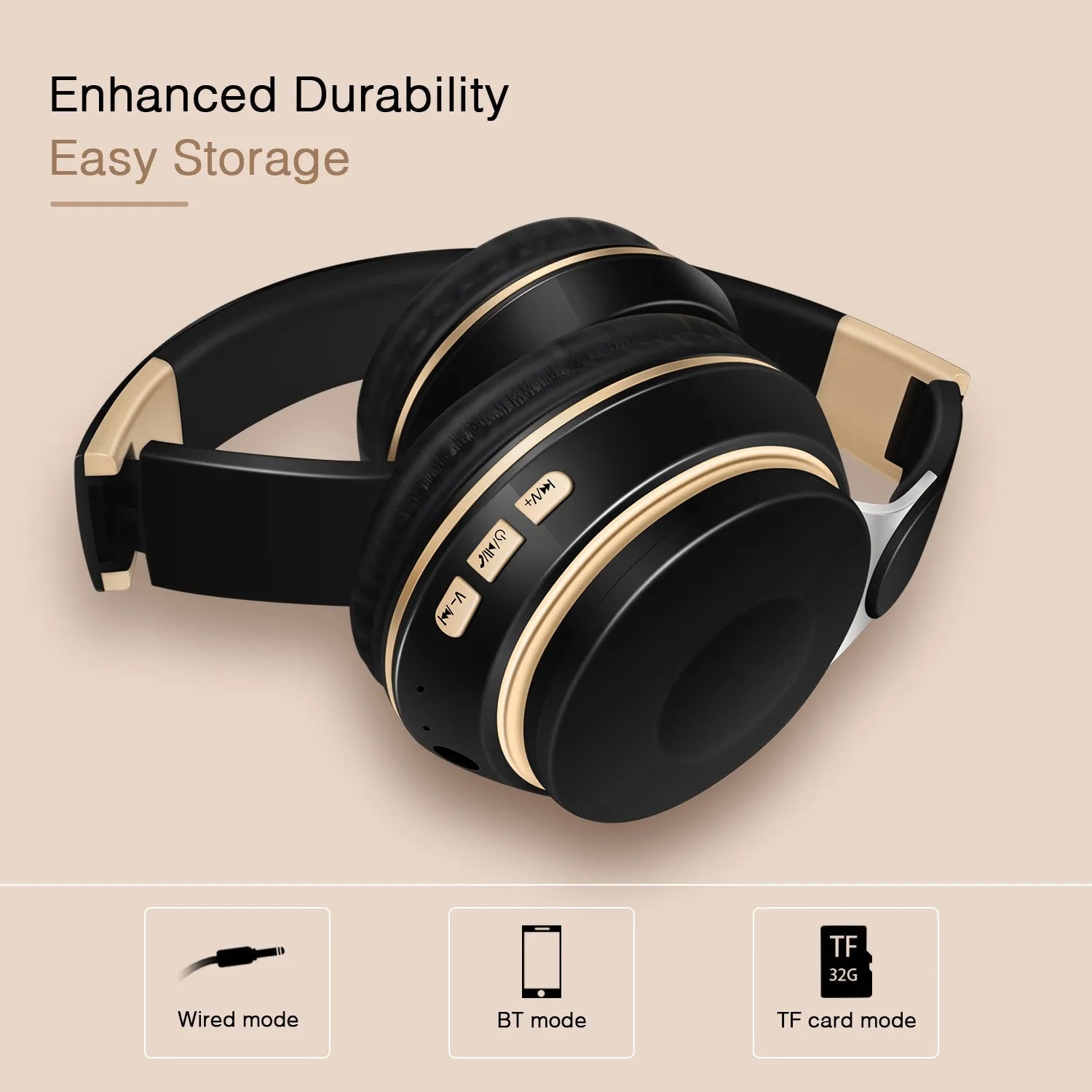 2025 New Wireless Bluetooth Headphone Stereo Headband Headset Support SD Card with Mic for Xiaomi Iphone Sumsamg Tablet - Euroshomédia