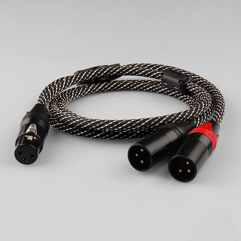 Câble AUDIO XLR YYAUDIO 1 XLR femelle vers 2 XLR mâles