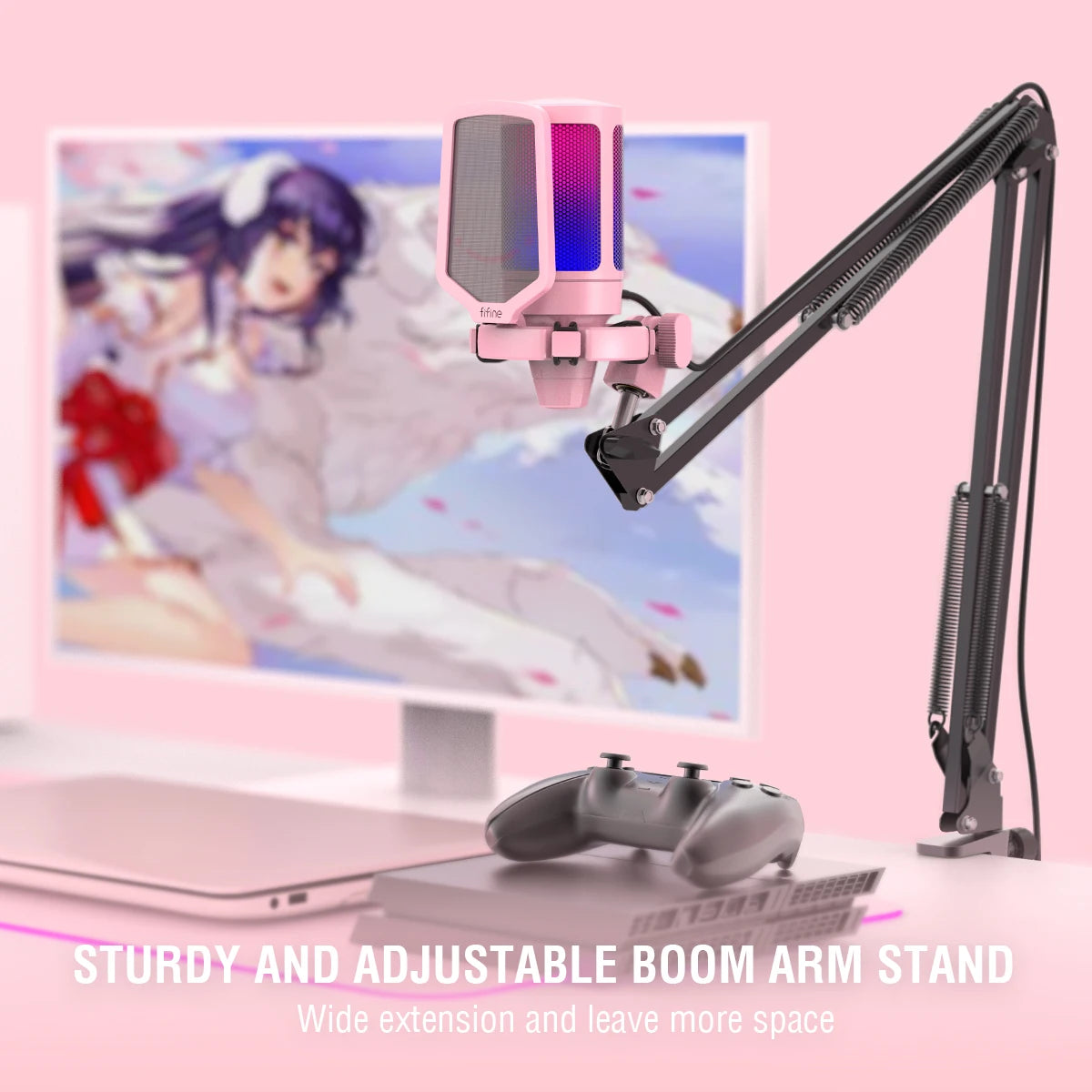kit microphone USB est prêt à l'emploi. Aucun branchement supplémentaire ni configuration complexe n'est nécessaire. Compatible avec Windows, Mac et PS4/5