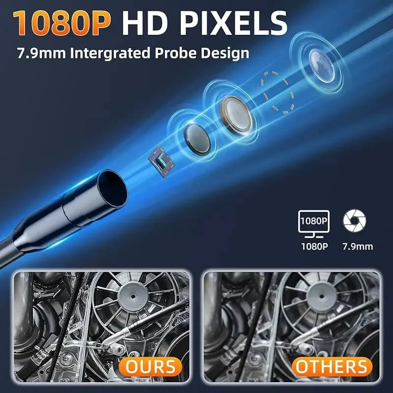 Caméra endoscopique industrielle 8 mm HD 1080p immersion sonore garantie avec sa finesse