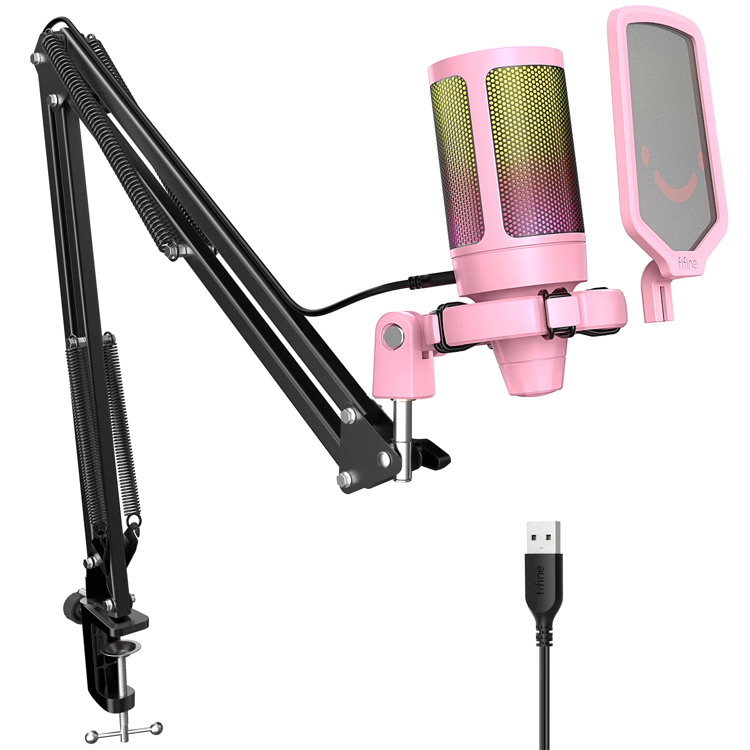 kit microphone USB est prêt à l'emploi. Aucun branchement supplémentaire ni configuration complexe n'est nécessaire. Compatible avec Windows, Mac et PS4/5