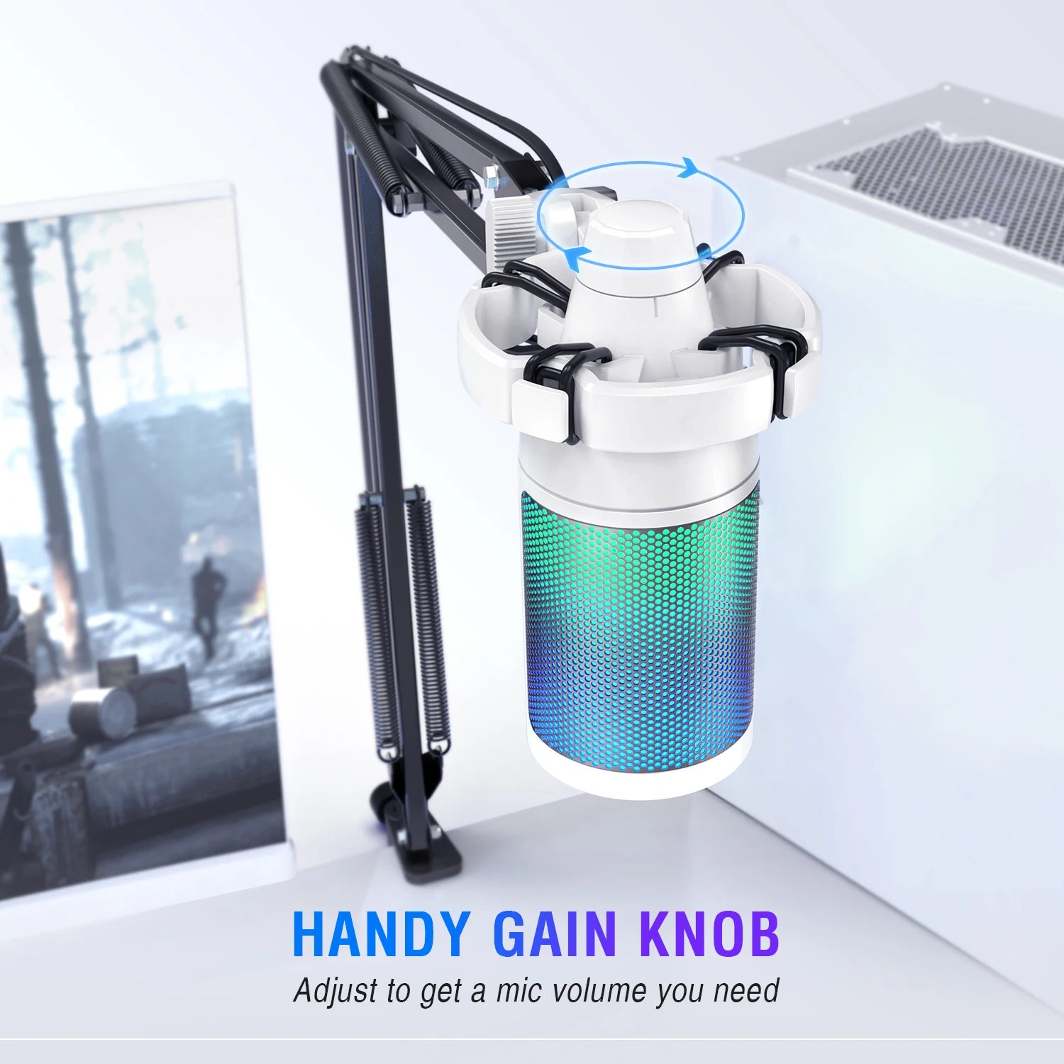 kit microphone USB est prêt à l'emploi. Aucun branchement supplémentaire ni configuration complexe n'est nécessaire. Compatible avec Windows, Mac et PS4/5