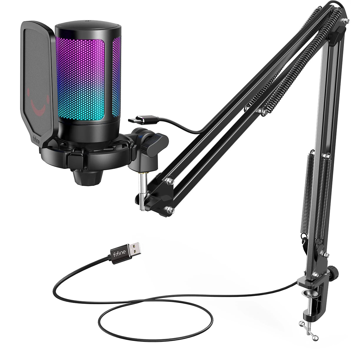 kit microphone USB est prêt à l'emploi. Aucun branchement supplémentaire ni configuration complexe n'est nécessaire. Compatible avec Windows, Mac et PS4/5