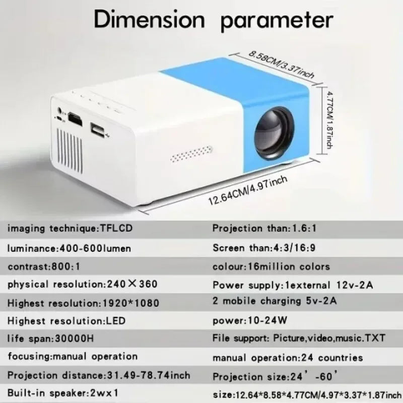 MINI Projecteur Portable pour la Maison