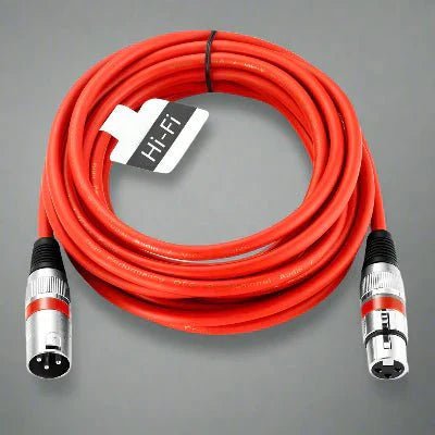 Cable XLR Male Femelle - MicrophoneExtensionCable™ - Rouge - Euromédia