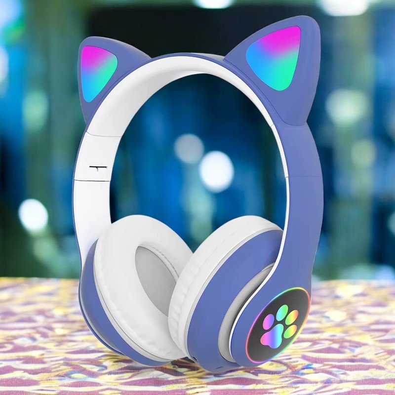 Casque Bluetooth - MeowTune™ - Bleu - Euromédia