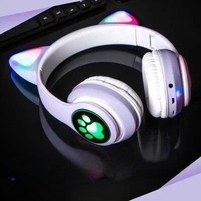 Casque Bluetooth - MeowTune™ - Mauve - Euromédia
