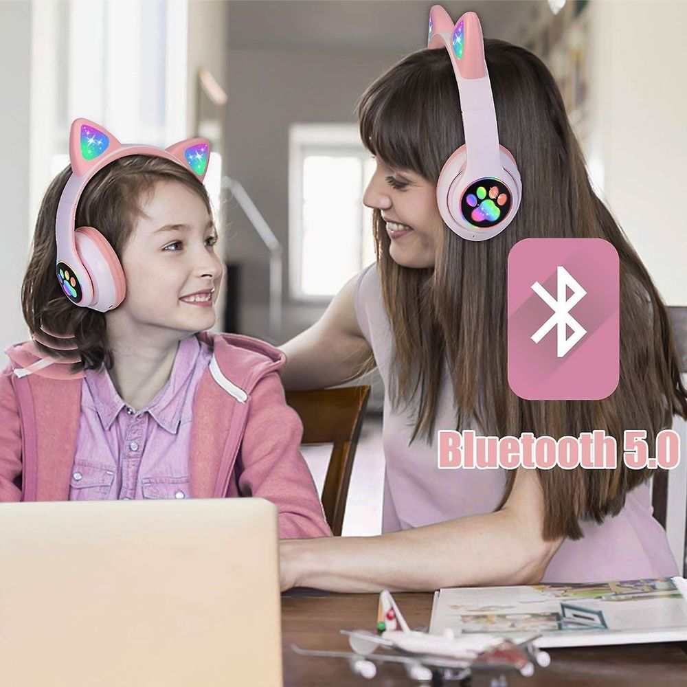 Casque Bluetooth - MeowTune™ - Rose - Euromédia