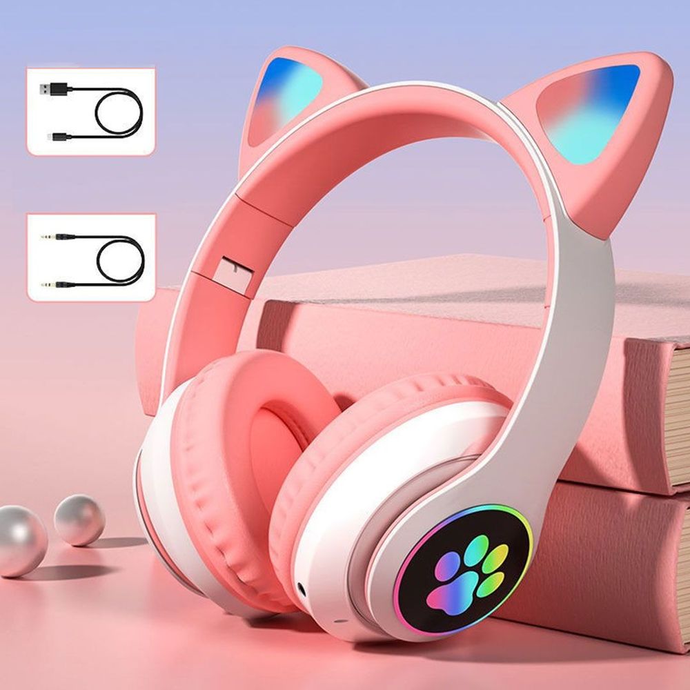 Casque Bluetooth - MeowTune™ - Rose - Euromédia