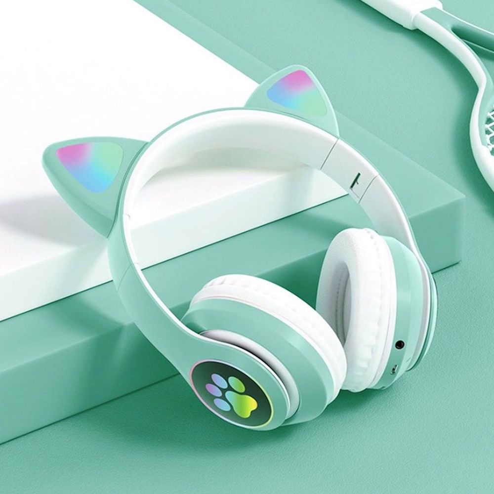 Casque Bluetooth - MeowTune™ - Vert - Euromédia
