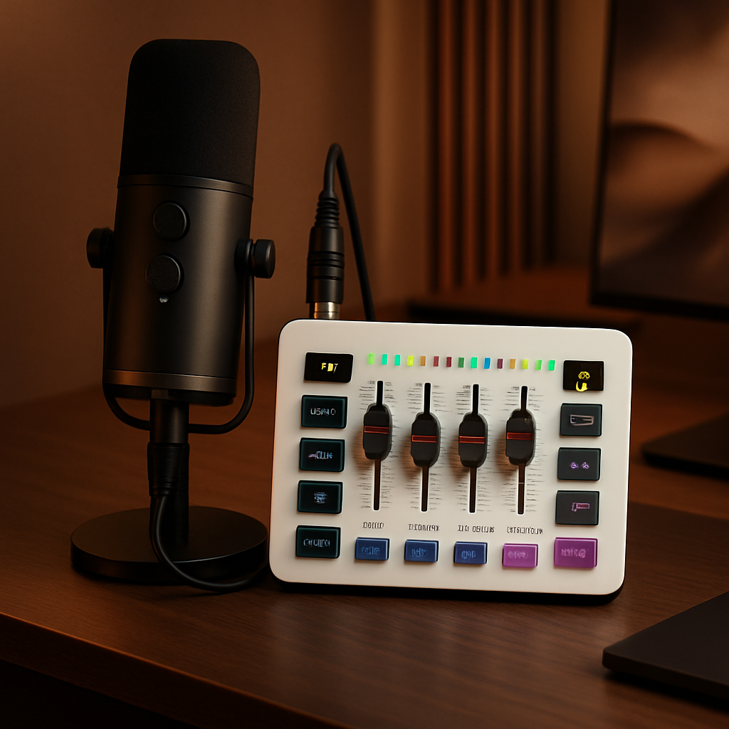 Table de mixage GamingAudioMixer™ pour mixage audio professionnel - Édition Blanche