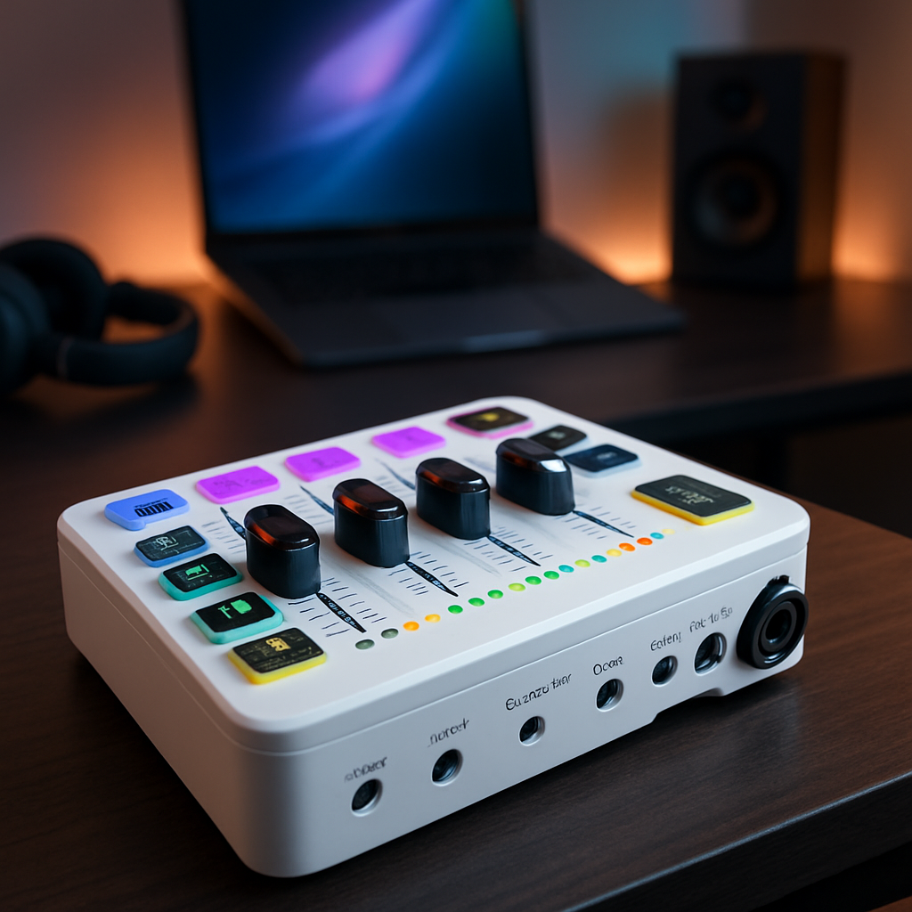 Table de mixage GamingAudioMixer™ pour mixage audio professionnel - Édition Blanche