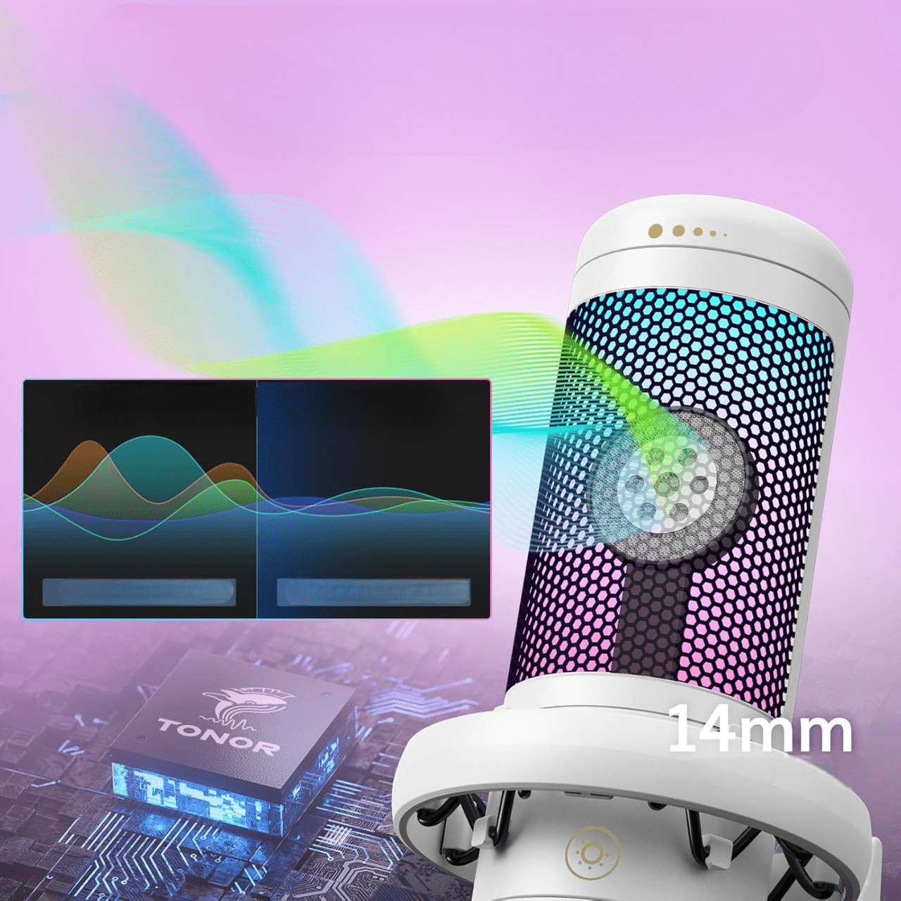 Microphone - GamingMicrophone™ - Blanc - Euromédia