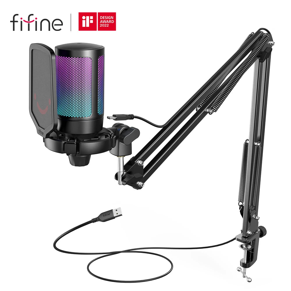 kit microphone USB est prêt à l'emploi. Aucun branchement supplémentaire ni configuration complexe n'est nécessaire. Compatible avec Windows, Mac et PS4/5