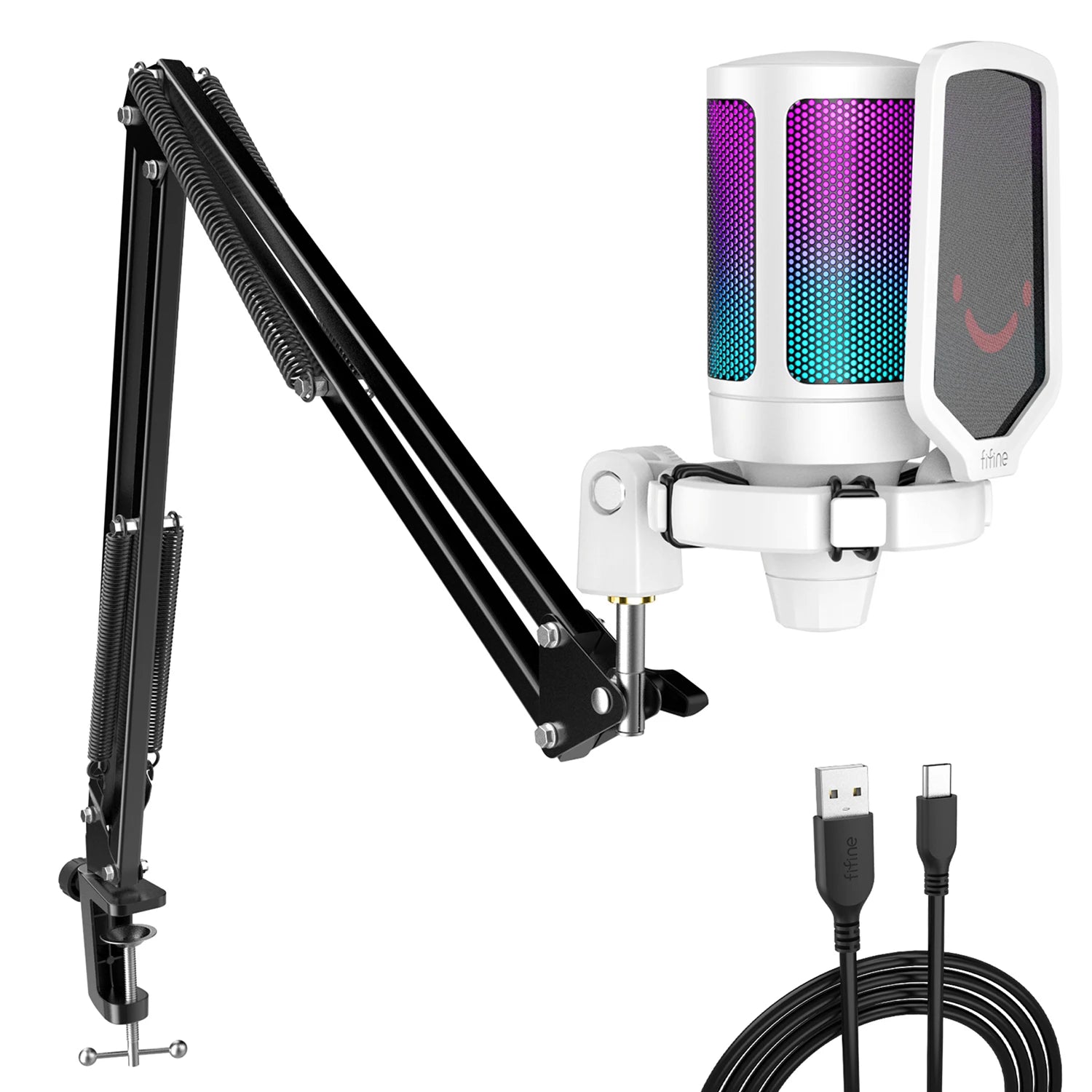 kit microphone USB est prêt à l'emploi. Aucun branchement supplémentaire ni configuration complexe n'est nécessaire. Compatible avec Windows, Mac et PS4/5