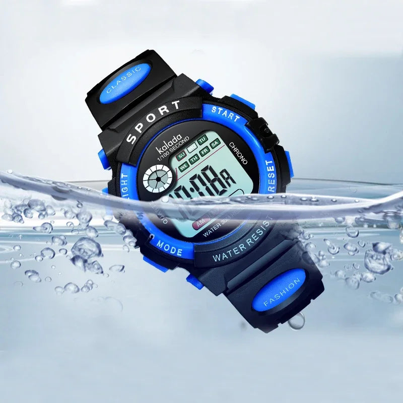 Montre Enfant Sport Étanche LED Digital | Bracelet Silicone Alarme | Euroshopmédia
