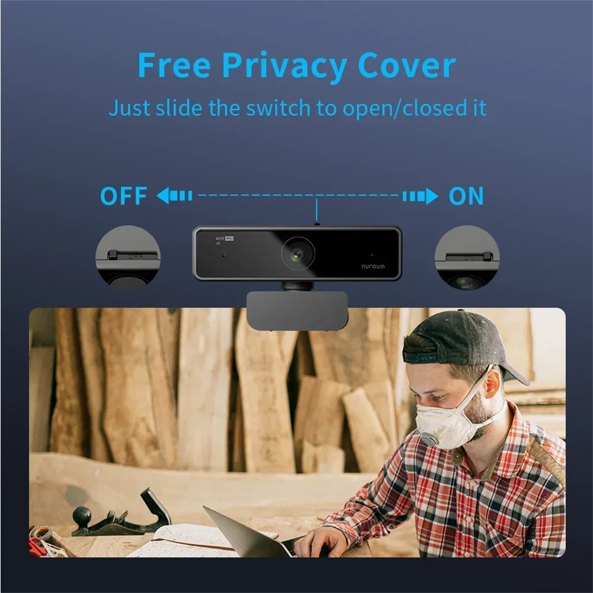 webcam USB 2K haute qualité 1080p