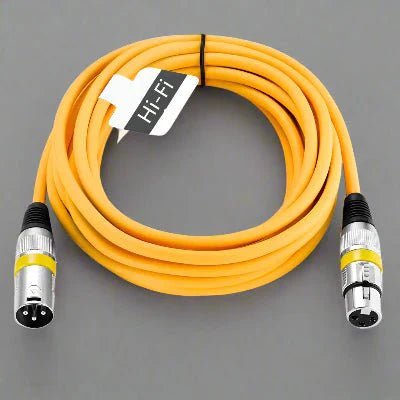 Cable XLR Male Femelle - MicrophoneExtensionCable™ - Jaune - Euromédia