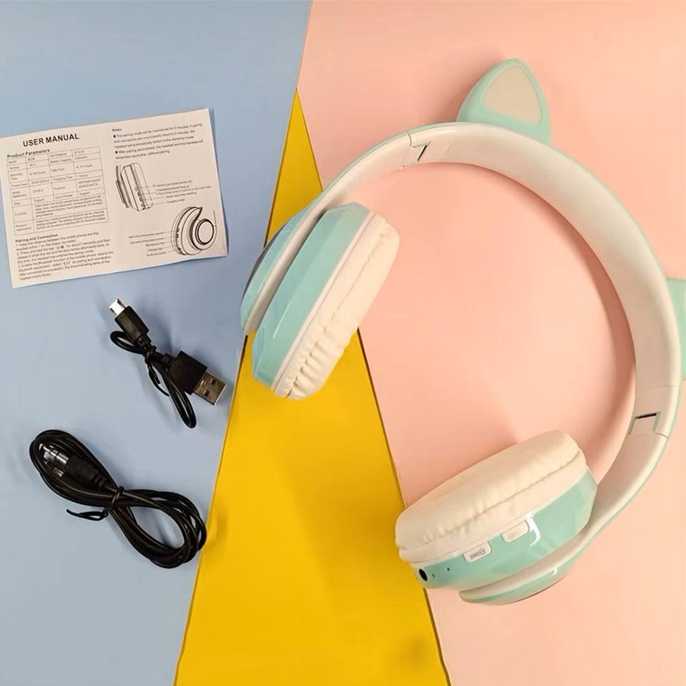 Casque Bluetooth - MeowTune™ - Vert - Euromédia