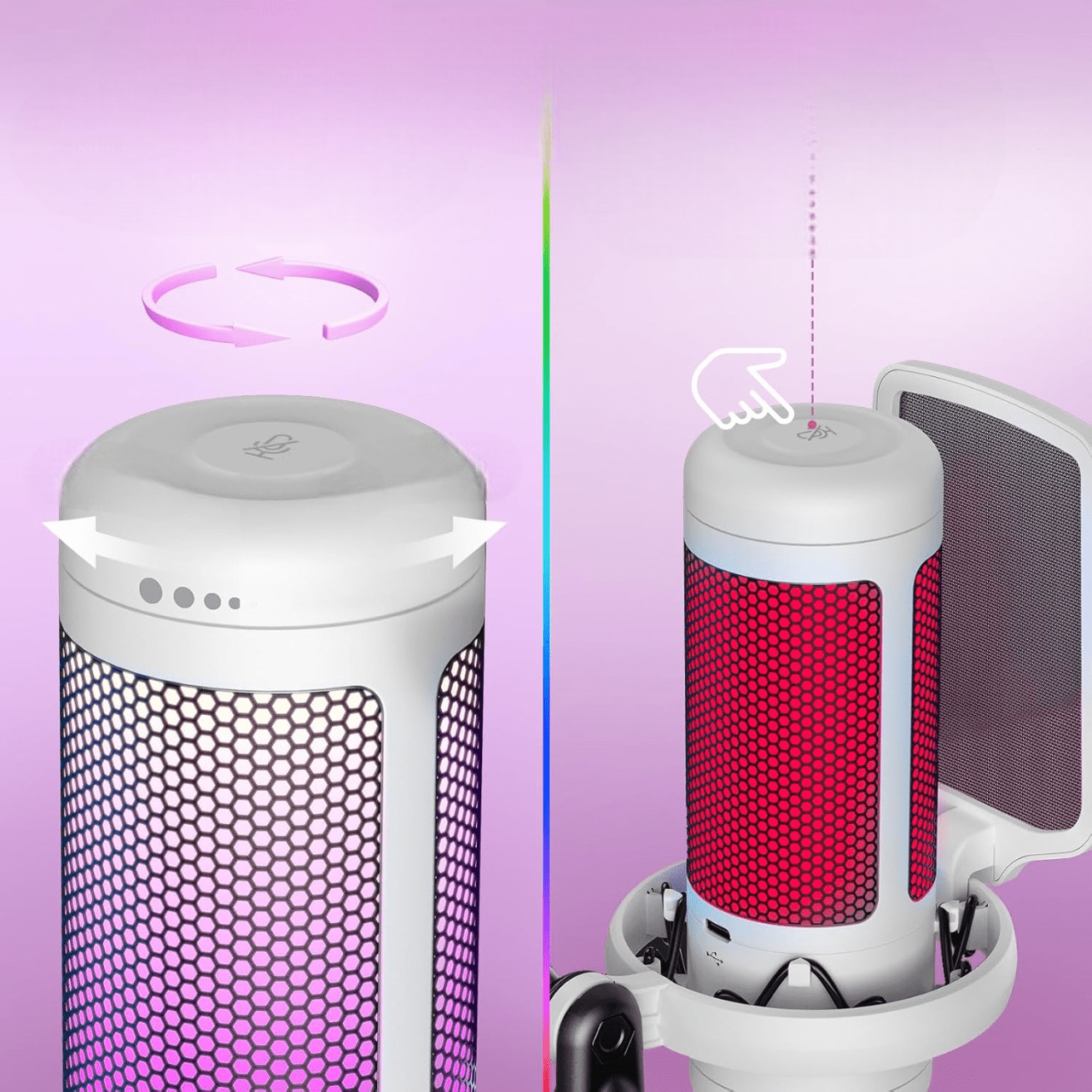 Microphone - GamingMicrophone™ - Blanc - Euromédia